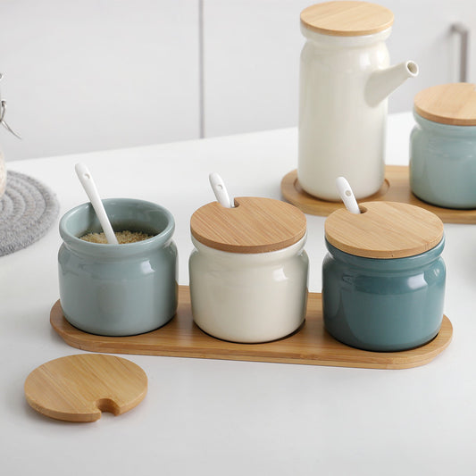 Creative Kitchen Seasoning Pot Household Ceramics