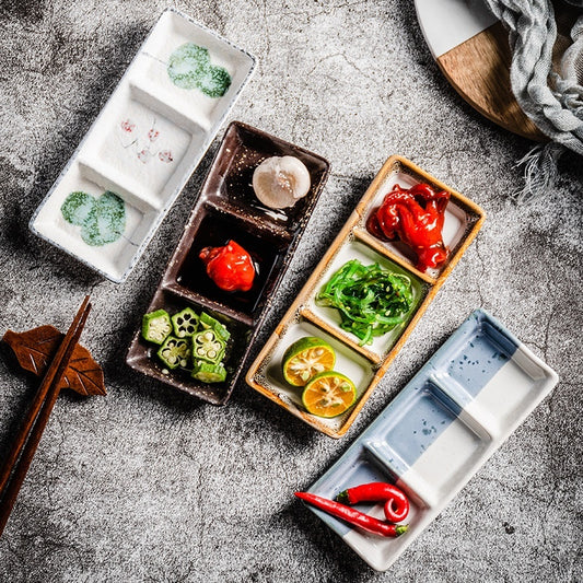 Square Ceramic Snack Sauce Plate