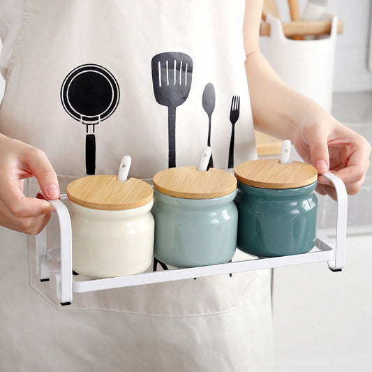 Creative Kitchen Seasoning Pot Household Ceramics